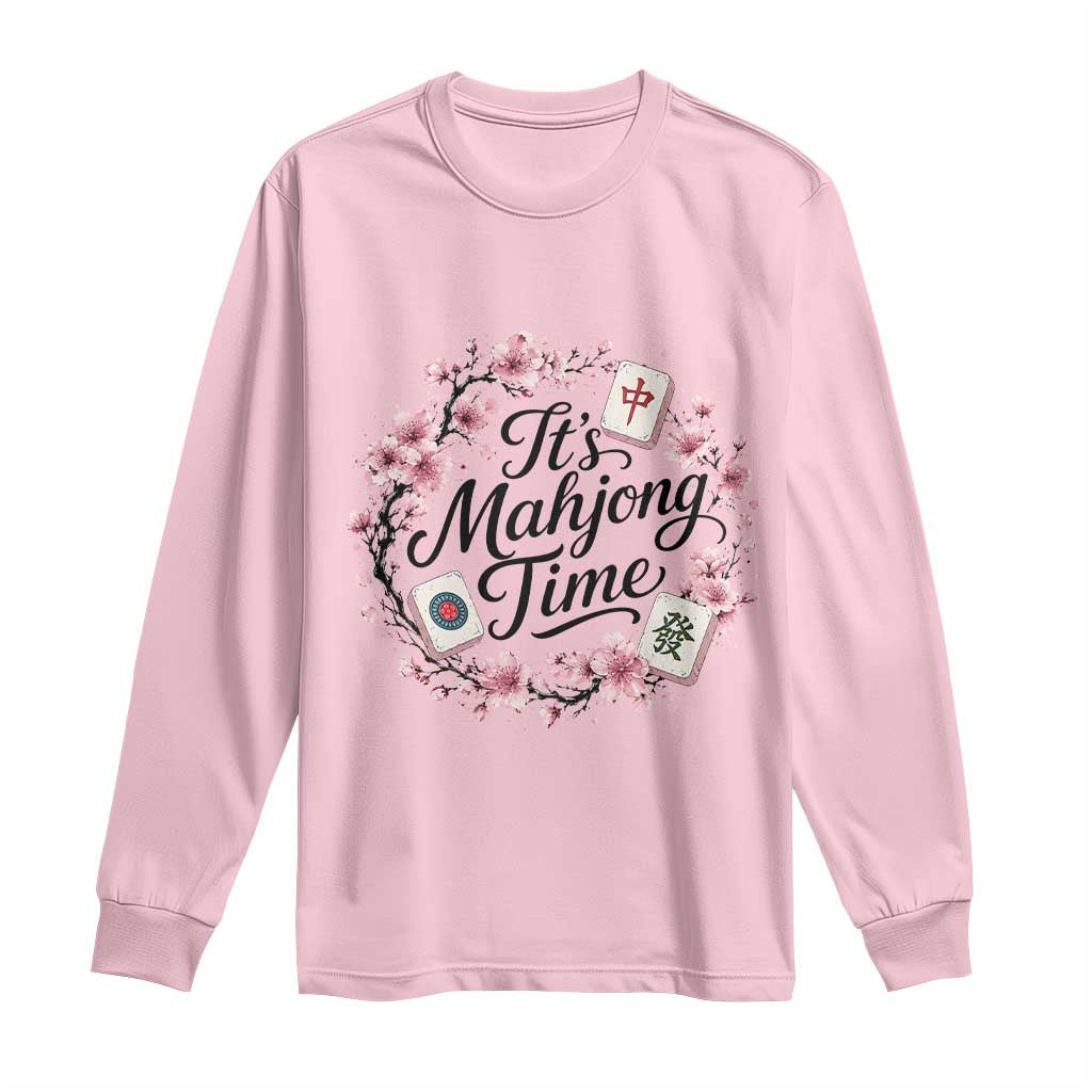Mahjong Long Sleeve Shirt Floral Mah Jongg