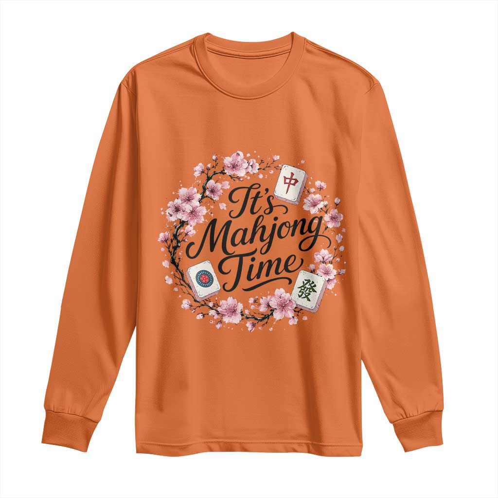 Mahjong Long Sleeve Shirt Floral Mah Jongg