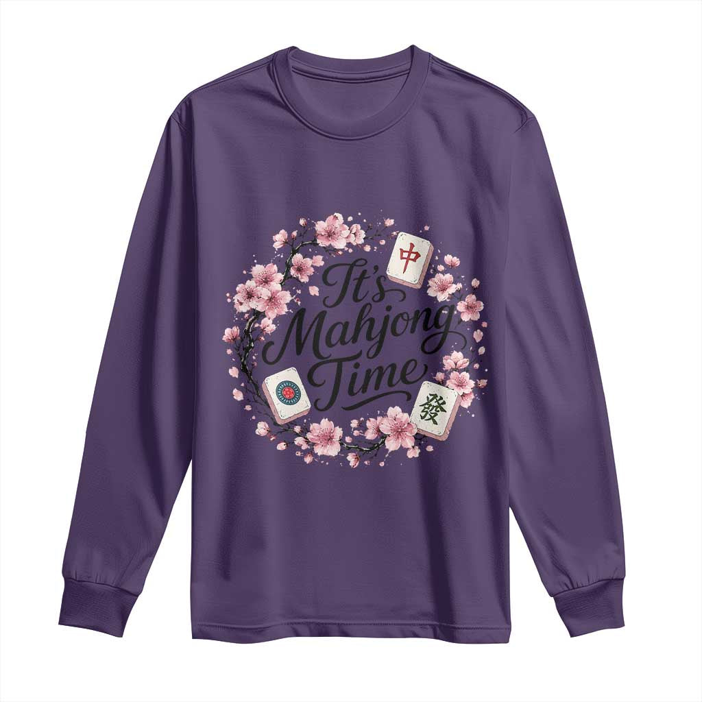 Mahjong Long Sleeve Shirt Floral Mah Jongg