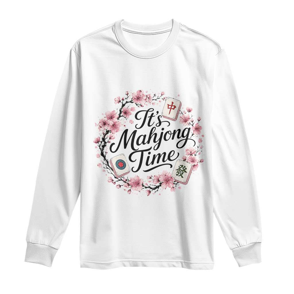 Mahjong Long Sleeve Shirt Floral Mah Jongg