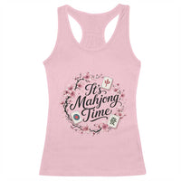 Mahjong Racerback Tank Top Floral Mah Jongg