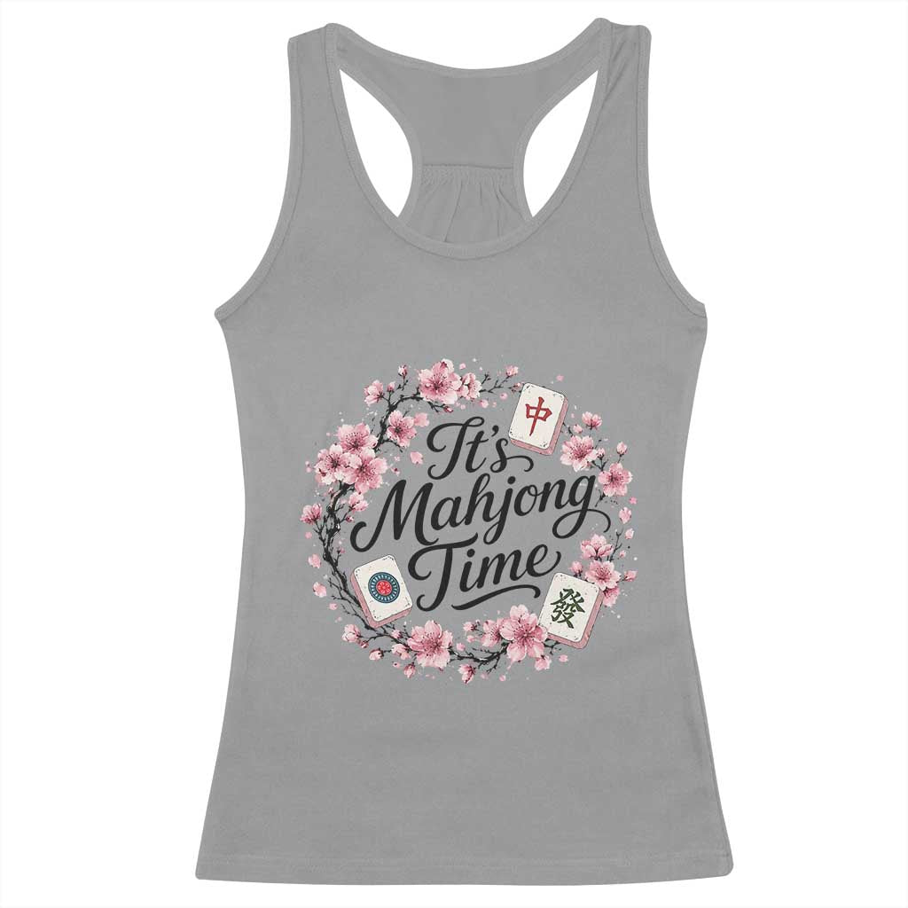 Mahjong Racerback Tank Top Floral Mah Jongg
