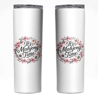 Mahjong Skinny Tumbler Floral Mah Jongg