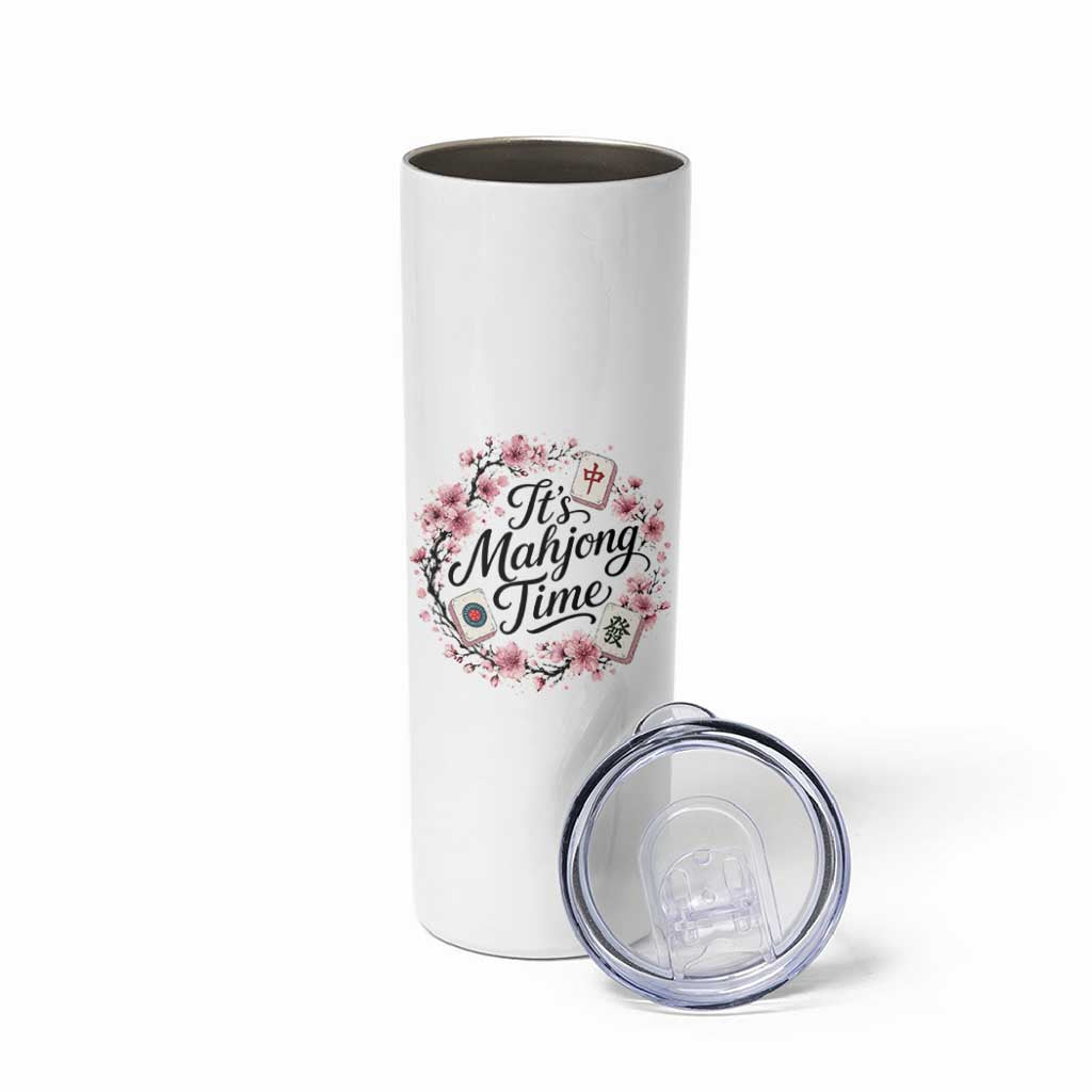 Mahjong Skinny Tumbler Floral Mah Jongg