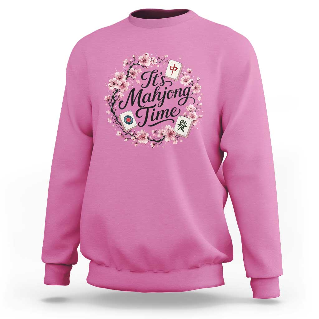 Mahjong Sweatshirt Floral Mah Jongg
