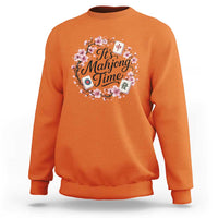 Mahjong Sweatshirt Floral Mah Jongg