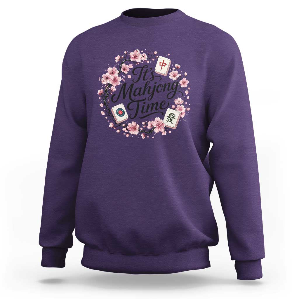 Mahjong Sweatshirt Floral Mah Jongg