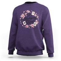 Mahjong Sweatshirt Floral Mah Jongg
