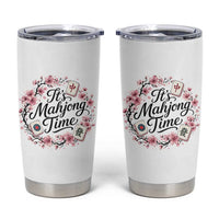 Mahjong Tumbler Cup Floral Mah Jongg