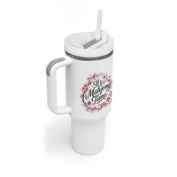 Mahjong Tumbler With Handle Floral Mah Jongg
