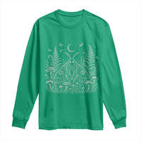 Mothman Long Sleeve Shirt Vintage Cryptid Graphic Gothic Forest Moth Mushroom Folklore Gift