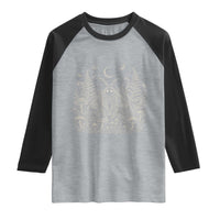 Mothman Raglan Shirt Vintage Cryptid Graphic Gothic Forest Moth Mushroom Folklore Gift