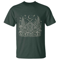 Mothman T Shirt Vintage Cryptid Graphic Gothic Forest Moth Mushroom Folklore Gift