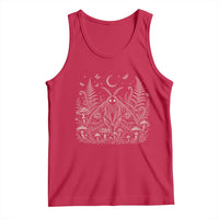 Mothman Tank Top Vintage Cryptid Graphic Gothic Forest Moth Mushroom Folklore Gift