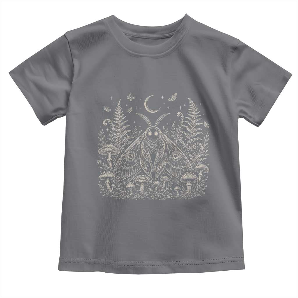 Mothman Toddler T Shirt Vintage Cryptid Graphic Gothic Forest Moth Mushroom Folklore Gift