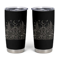 Mothman Tumbler Cup Vintage Cryptid Graphic Gothic Forest Moth Mushroom Folklore Gift