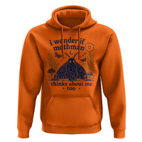 Funny Mothman Hoodie I Wonder If Mothman Thinks About Me Too Cryptid Weirdcore