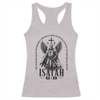 Here Am I Send Me Isaiah 6 8 Catholic Knight Templar Crusader Faith Racerback Tank Top