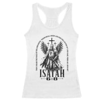 Here Am I Send Me Isaiah 6 8 Catholic Knight Templar Crusader Faith Racerback Tank Top