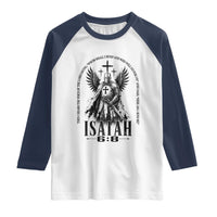 Here Am I Send Me Isaiah 6 8 Catholic Knight Templar Crusader Faith Raglan Shirt