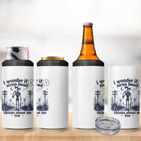 Funny Siren Head 4 in 1 Can Cooler Tumbler I Wonder If Siren Head Thinks About Me Too Weirdcore Cryptid Lovers