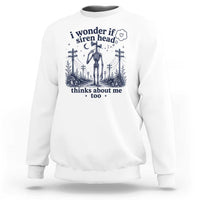 Funny Siren Head Sweatshirt I Wonder If Siren Head Thinks About Me Too Weirdcore Cryptid Lovers