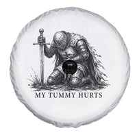Tummy Hurts Funny Medieval Knight Spare Tire Cover Dark Fantasy Meme