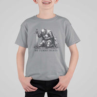 Tummy Hurts Funny Medieval Knight T Shirt For Kid Dark Fantasy Meme