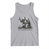 Tummy Hurts Funny Medieval Knight Tank Top Dark Fantasy Meme