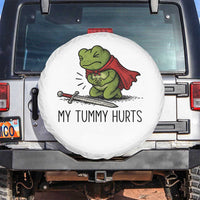 Tummy Hurts Funny Medieval Frog Spare Tire Cover Dark Fantasy Meme