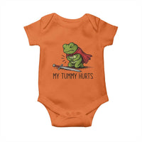 Tummy Hurts Funny Medieval Frog Baby Onesie Dark Fantasy Meme