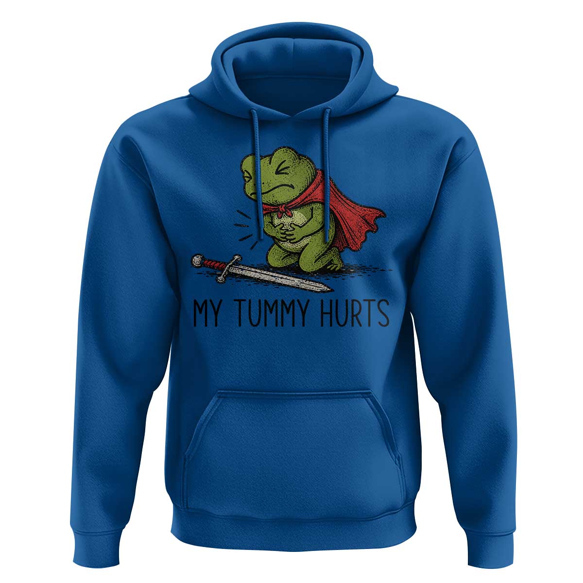 Tummy Hurts Funny Medieval Frog Hoodie Dark Fantasy Meme