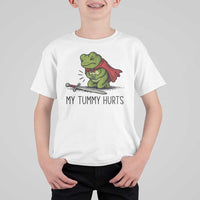 Tummy Hurts Funny Medieval Frog T Shirt For Kid Dark Fantasy Meme