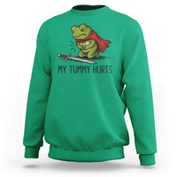 Tummy Hurts Funny Medieval Frog Sweatshirt Dark Fantasy Meme
