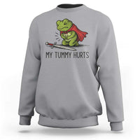 Tummy Hurts Funny Medieval Frog Sweatshirt Dark Fantasy Meme