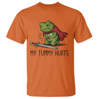 Tummy Hurts Funny Medieval Frog T Shirt Dark Fantasy Meme