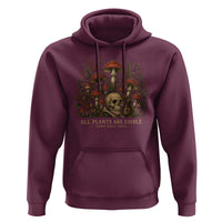 All Plants Are Edible Some Only Once Hoodie Vintage Mushroom Skull Gothic Plant Lover
