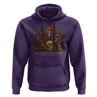 All Plants Are Edible Some Only Once Hoodie Vintage Mushroom Skull Gothic Plant Lover