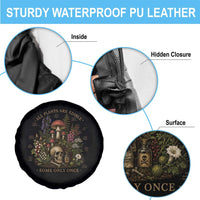All Plants Are Edible Some Only Once Spare Tire Cover Vintage Botanical Mushroom Skull Gothic Plant Lover