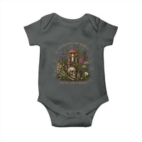 All Plants Are Edible Some Only Once Baby Onesie Vintage Botanical Mushroom Skull Gothic Plant Lover