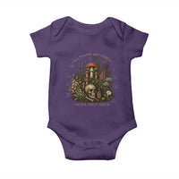 All Plants Are Edible Some Only Once Baby Onesie Vintage Botanical Mushroom Skull Gothic Plant Lover