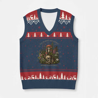 All Plants Are Edible Some Only Once V-Neck Knit Sweater Vest Vintage Botanical Mushroom Skull Gothic Plant Lover