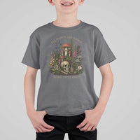 All Plants Are Edible Some Only Once T Shirt For Kid Vintage Botanical Mushroom Skull Gothic Plant Lover