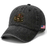 All Plants Are Edible Some Only Once Washed Cotton Baseball Cap Vintage Botanical Mushroom Skull Gothic Plant Lover