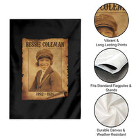 Bessie Coleman First African American Female Pilot Garden Flag Black History - Wonder Print Shop