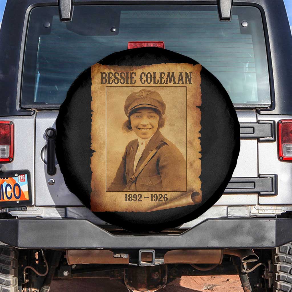 Bessie Coleman First African American Female Pilot Spare Tire Cover Black History - Wonder Print Shop