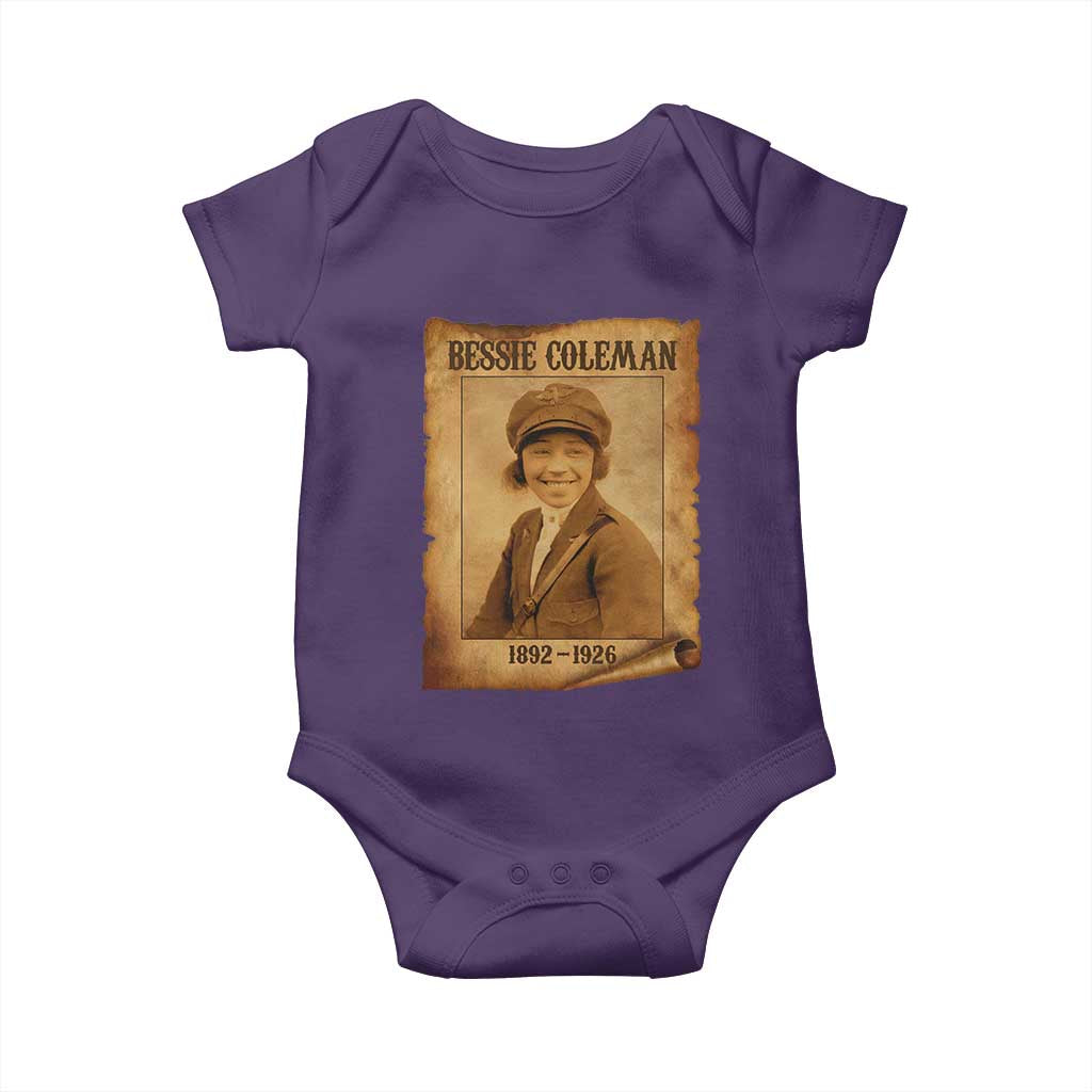 Bessie Coleman First African American Female Pilot Baby Onesie Black History - Wonder Print Shop