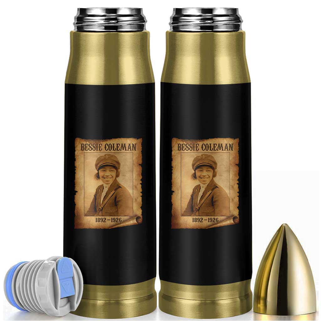 Bessie Coleman First African American Female Pilot Bullet Tumbler Black History - Wonder Print Shop
