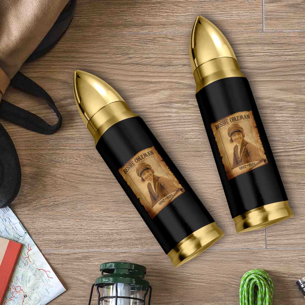Bessie Coleman First African American Female Pilot Bullet Tumbler Black History - Wonder Print Shop