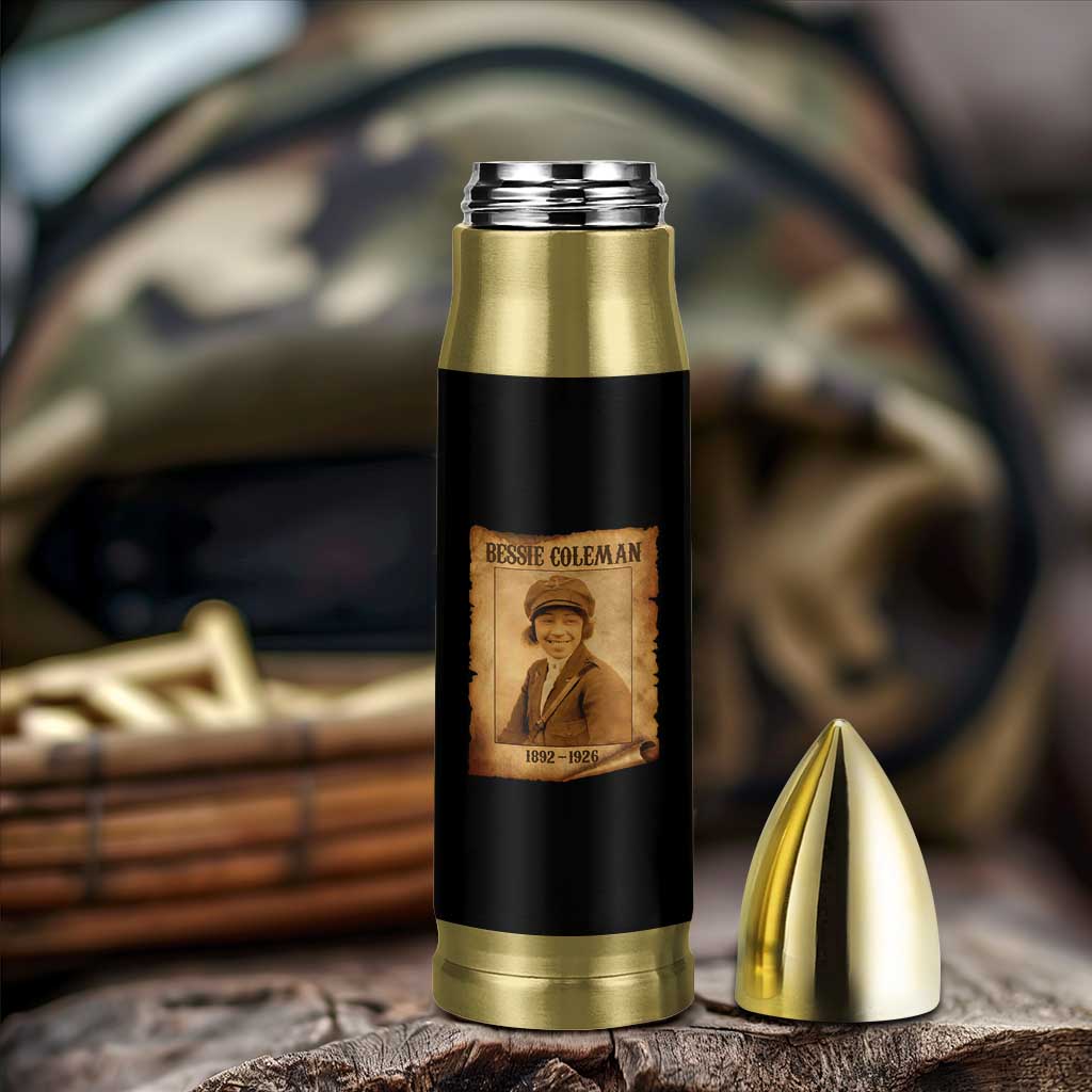 Bessie Coleman First African American Female Pilot Bullet Tumbler Black History - Wonder Print Shop